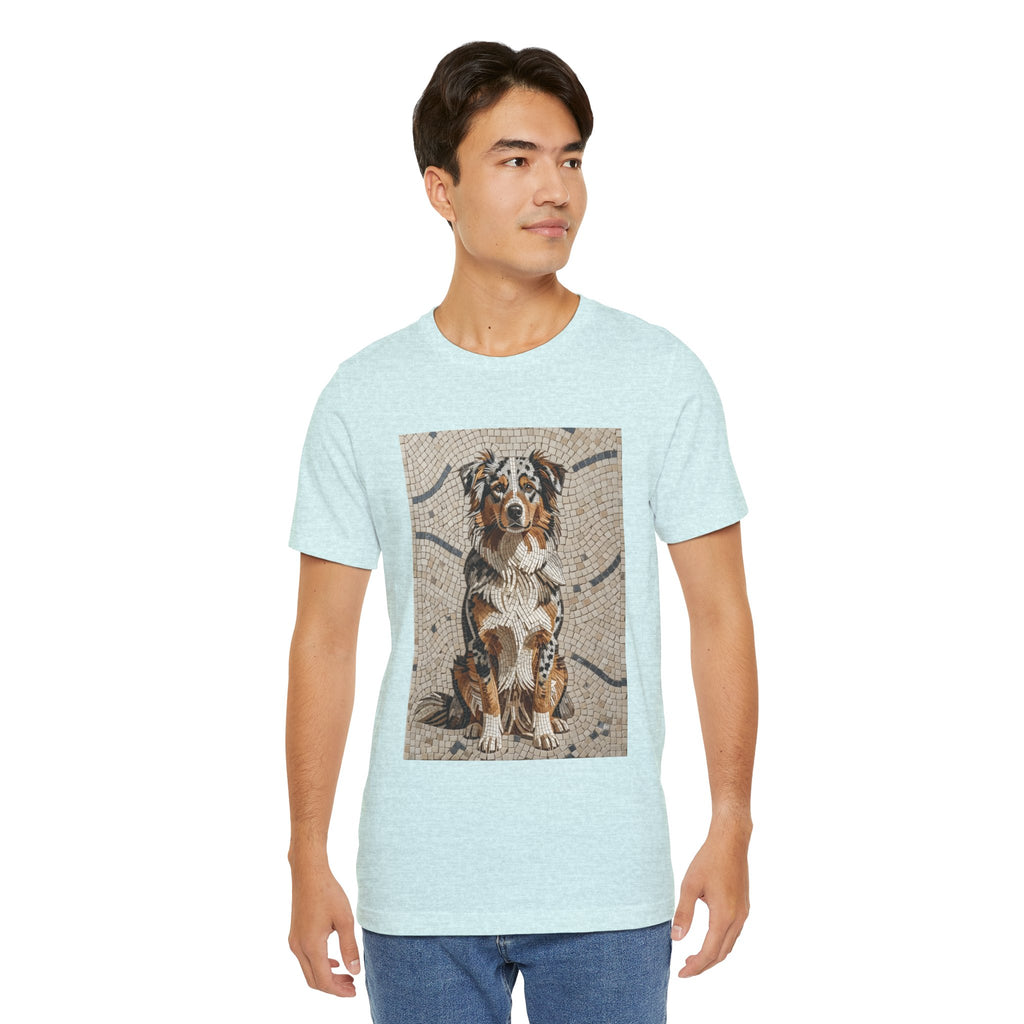 Australian Shepherd T Shirt | Living Work of Art Collection | Mosaic Style