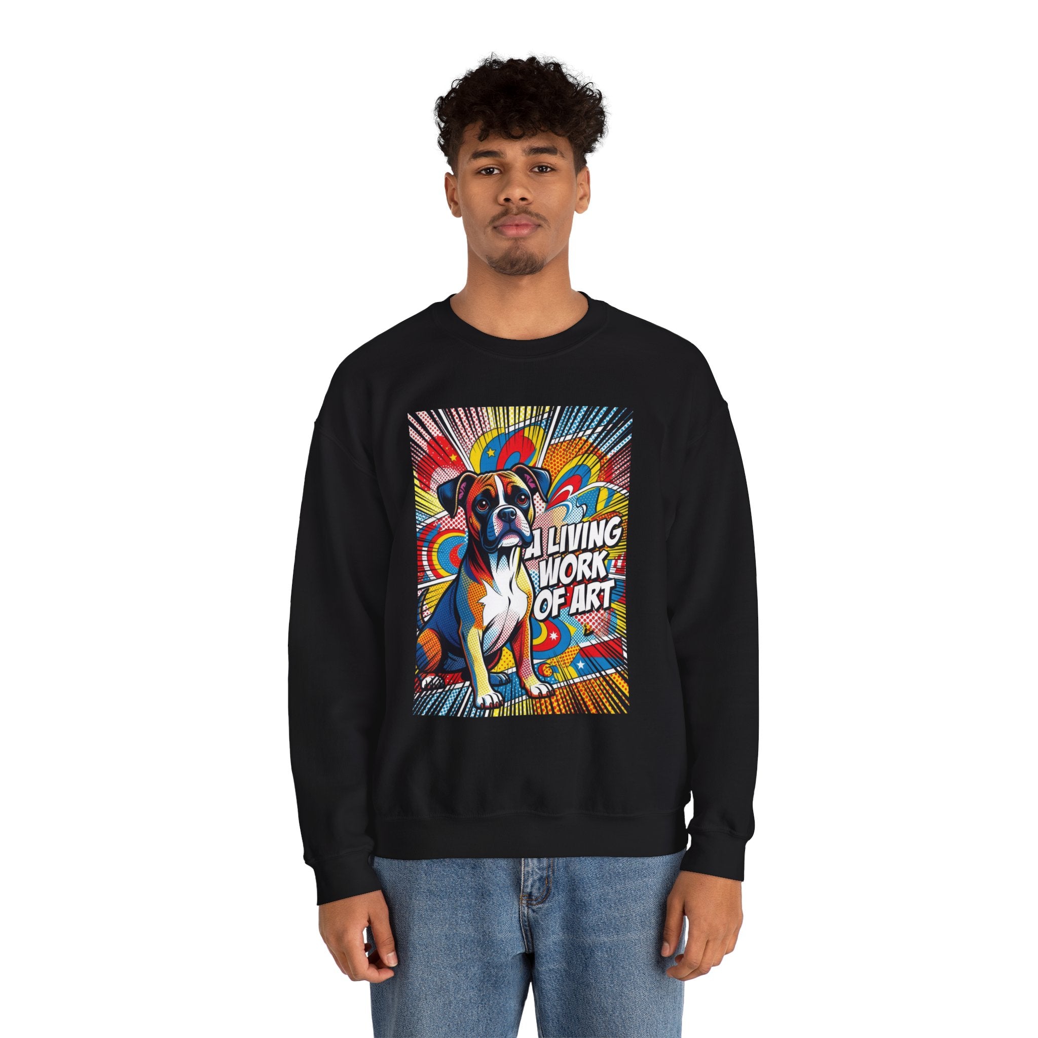 Boxer Sweatshirt | Living Work of Art Collection | Pop Art