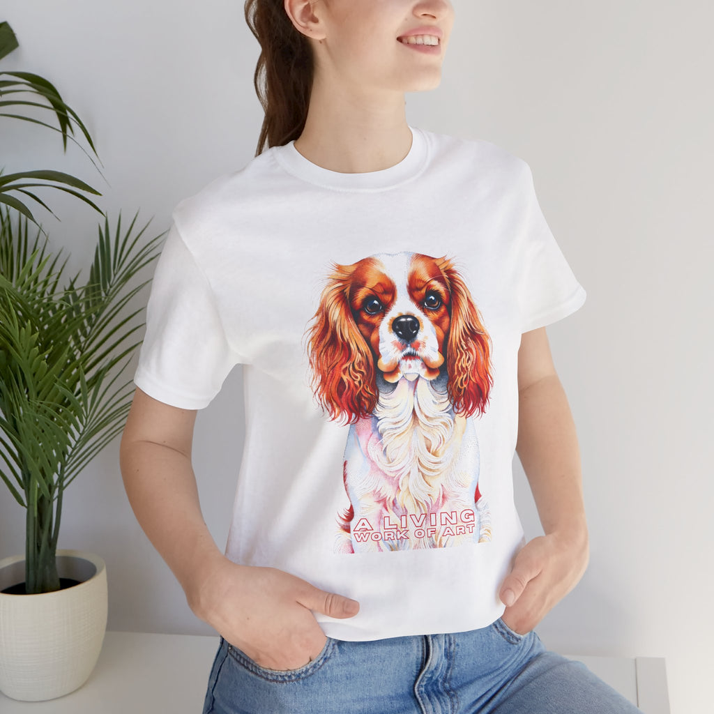 Cavalier King Charles Spaniel T Shirt | Living Work of Art Collection | Pointillism Style