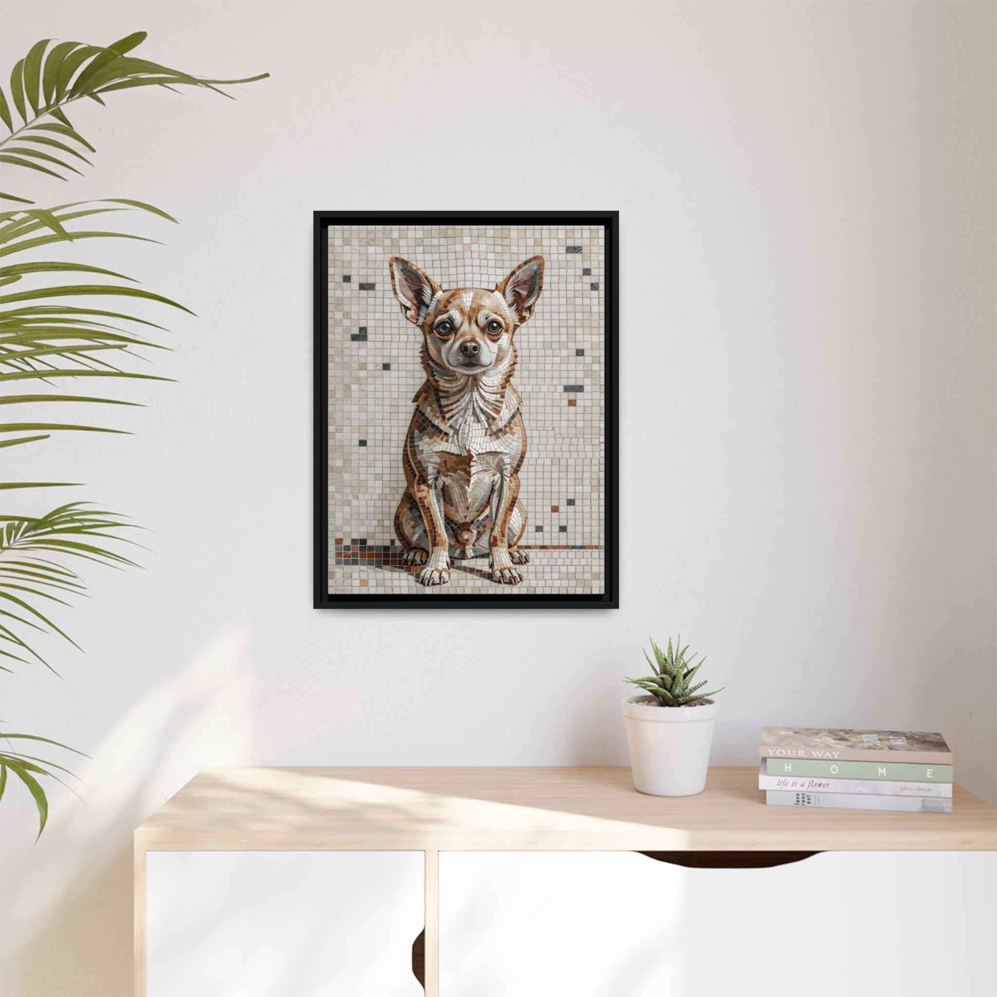 Chihuahua Canvas Wall Art | Living Work of Art Collection | Mosaic Style Print