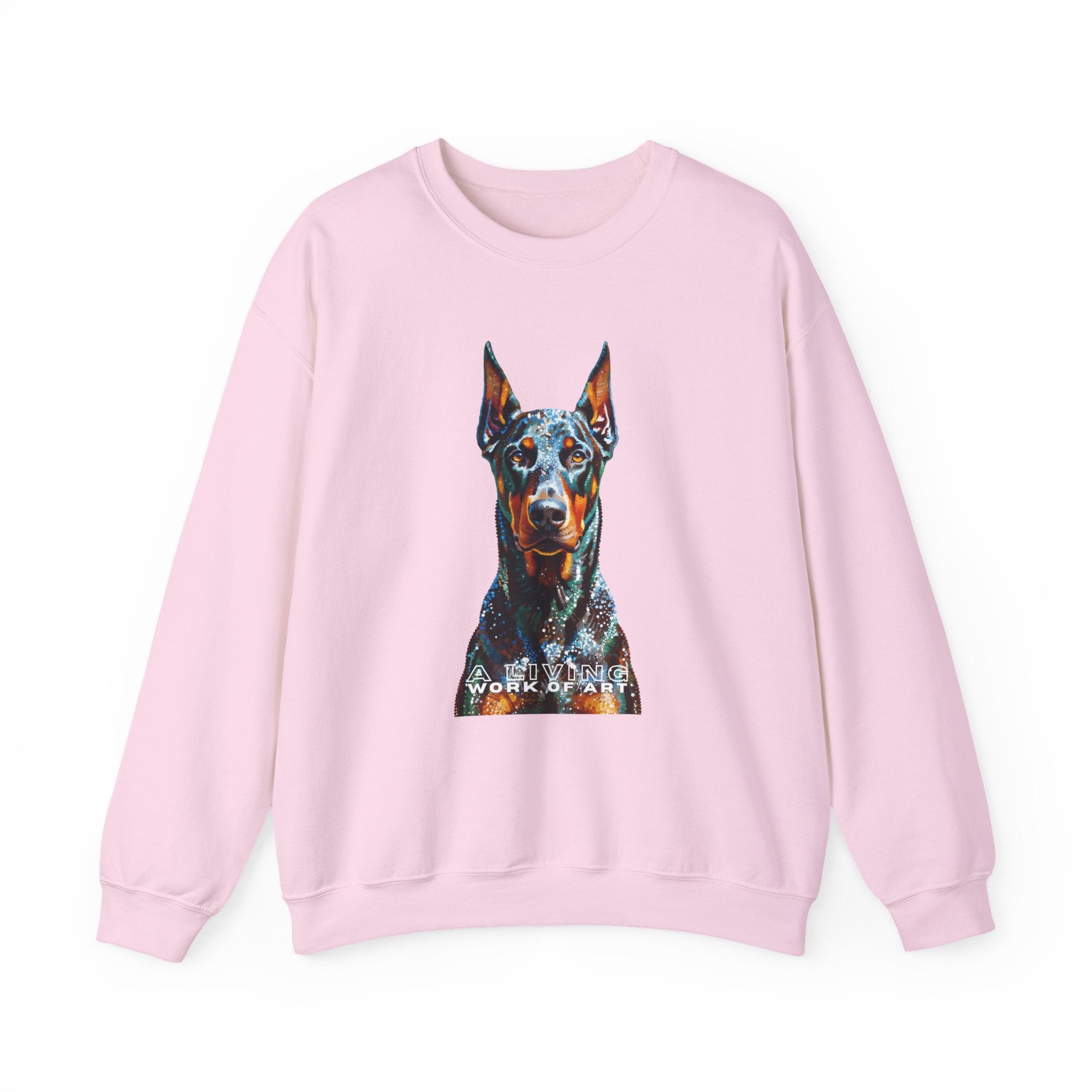 Doberman Pinscher Sweatshirt | Living Work of Art Collection | Pointillism Style