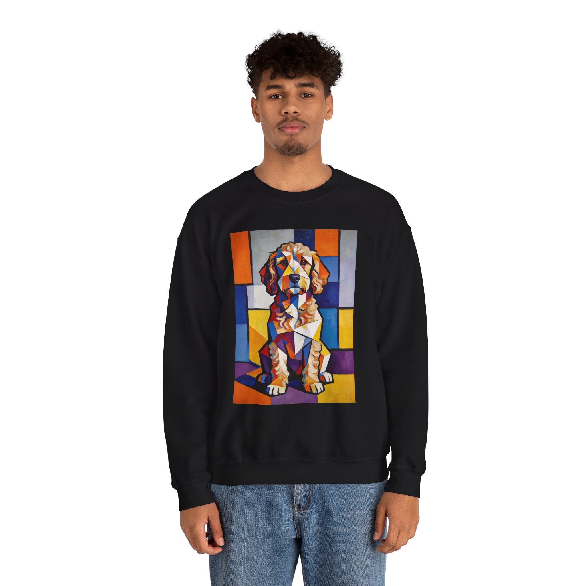 Cockapoo Sweatshirt | Living Work of Art Collection | Cubist Style
