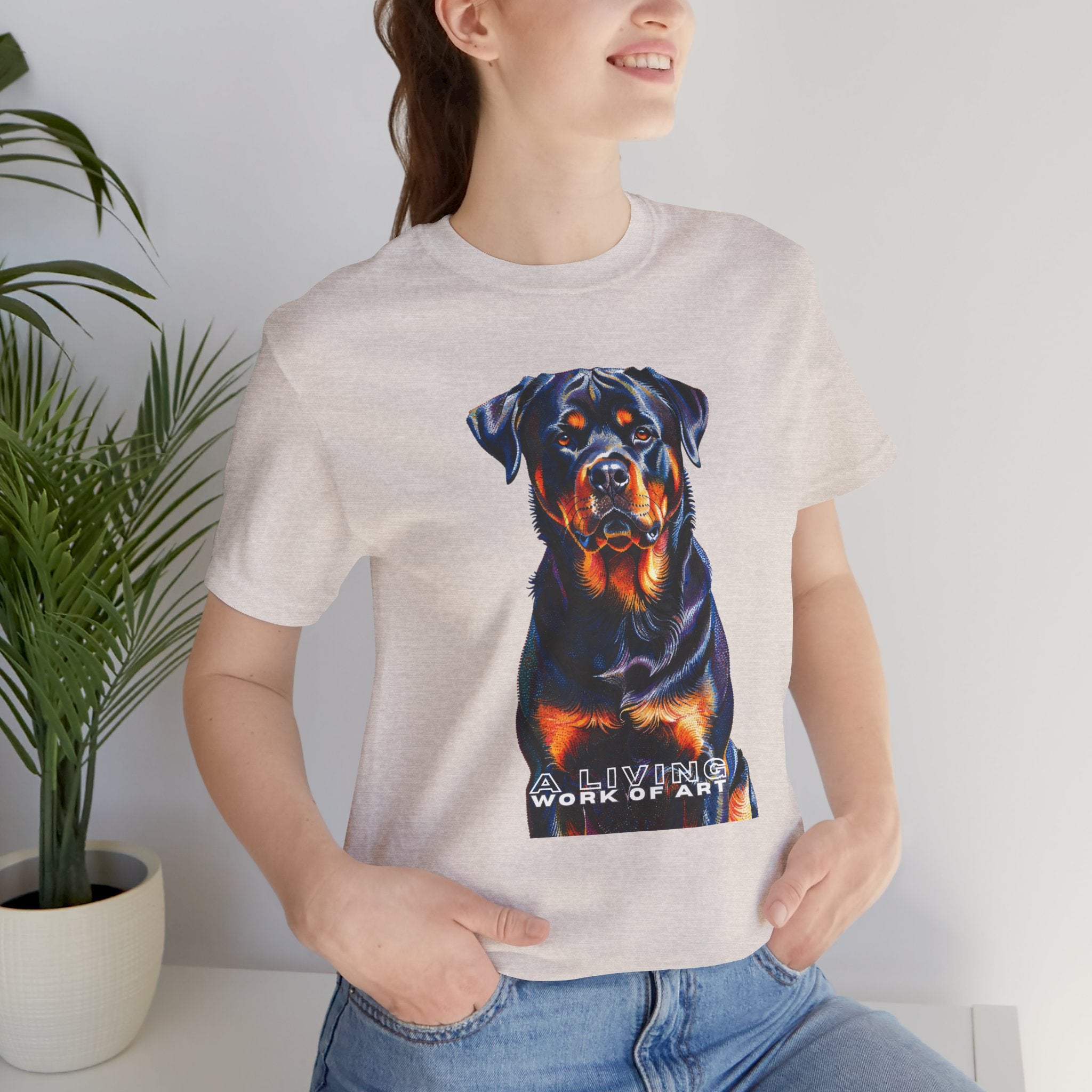 Rottweiler T Shirt | Living Work of Art Collection | Pointillism Style