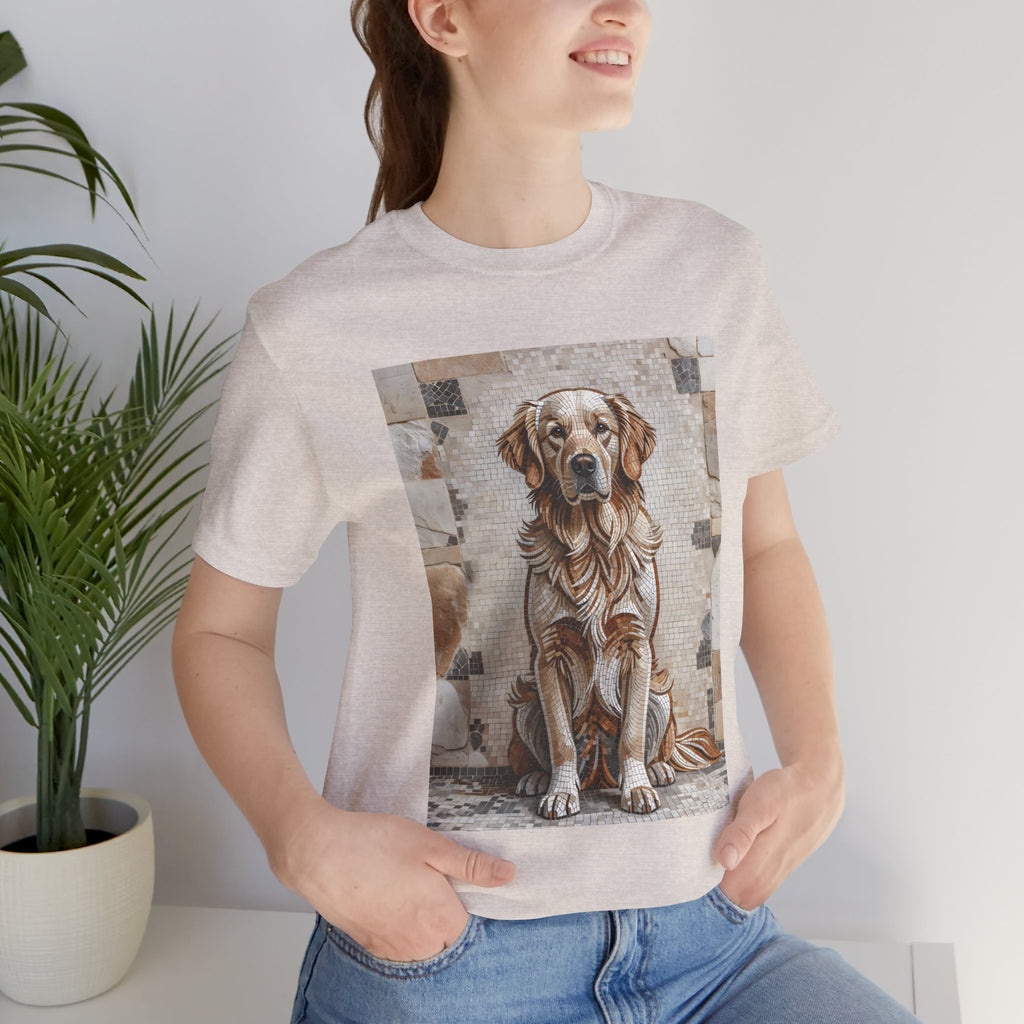 Golden Retriever T Shirt | Living Work of Art Collection | Mosaic Style