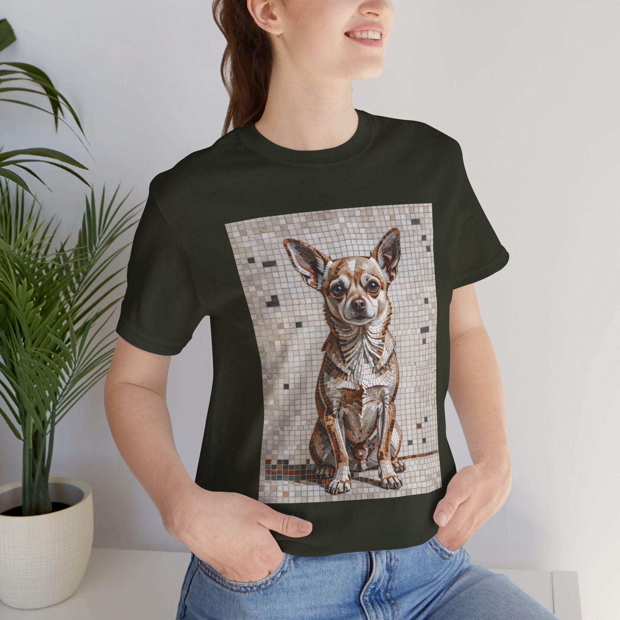 Chihuahua T Shirt | Living Work of Art Collection | Mosaic Style