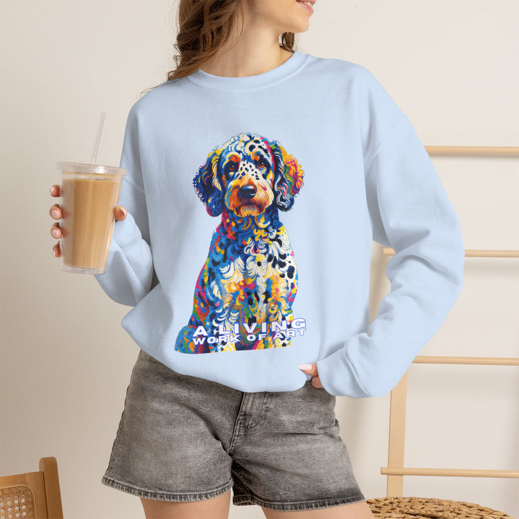 Labradoodle Sweatshirt | Living Work of Art Collection | Pointillism Style