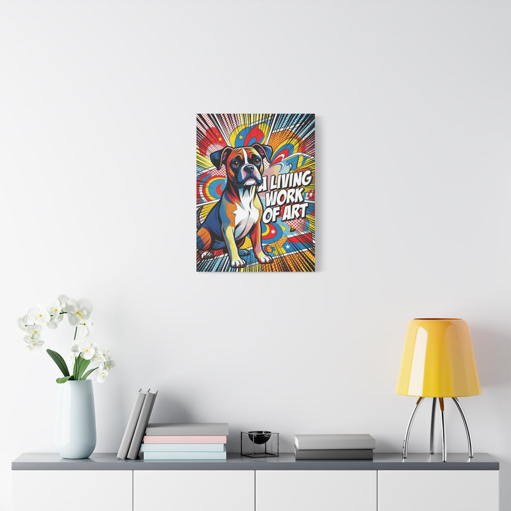 Boxer Canvas Wall Art | Living Work of Art Collection | Pop Art Print