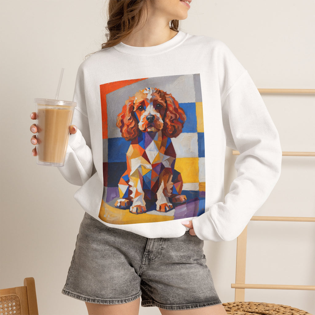 Cavapoo Sweatshirt | Living Work of Art Collection | Cubist Style