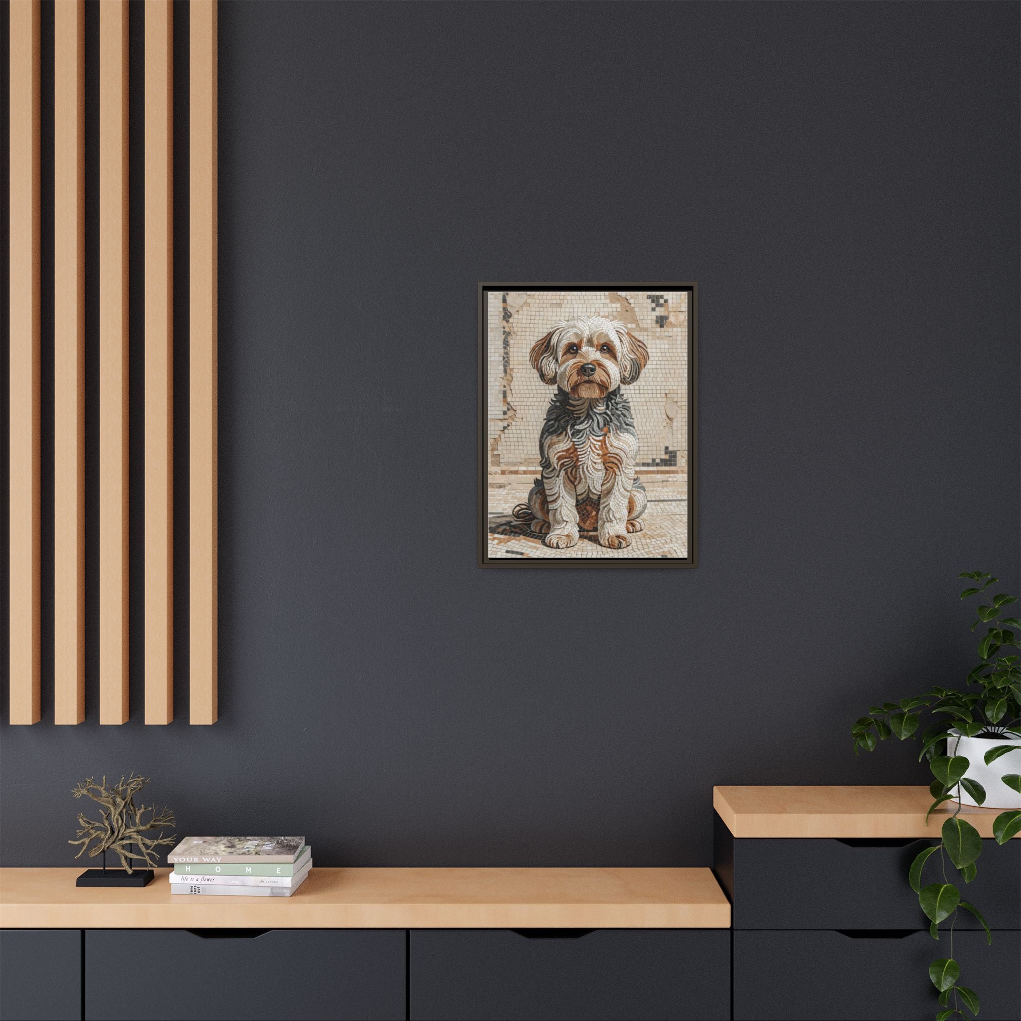 Yorkipoo Canvas Wall Art | Living Work of Art Collection | Mosaic Style Print