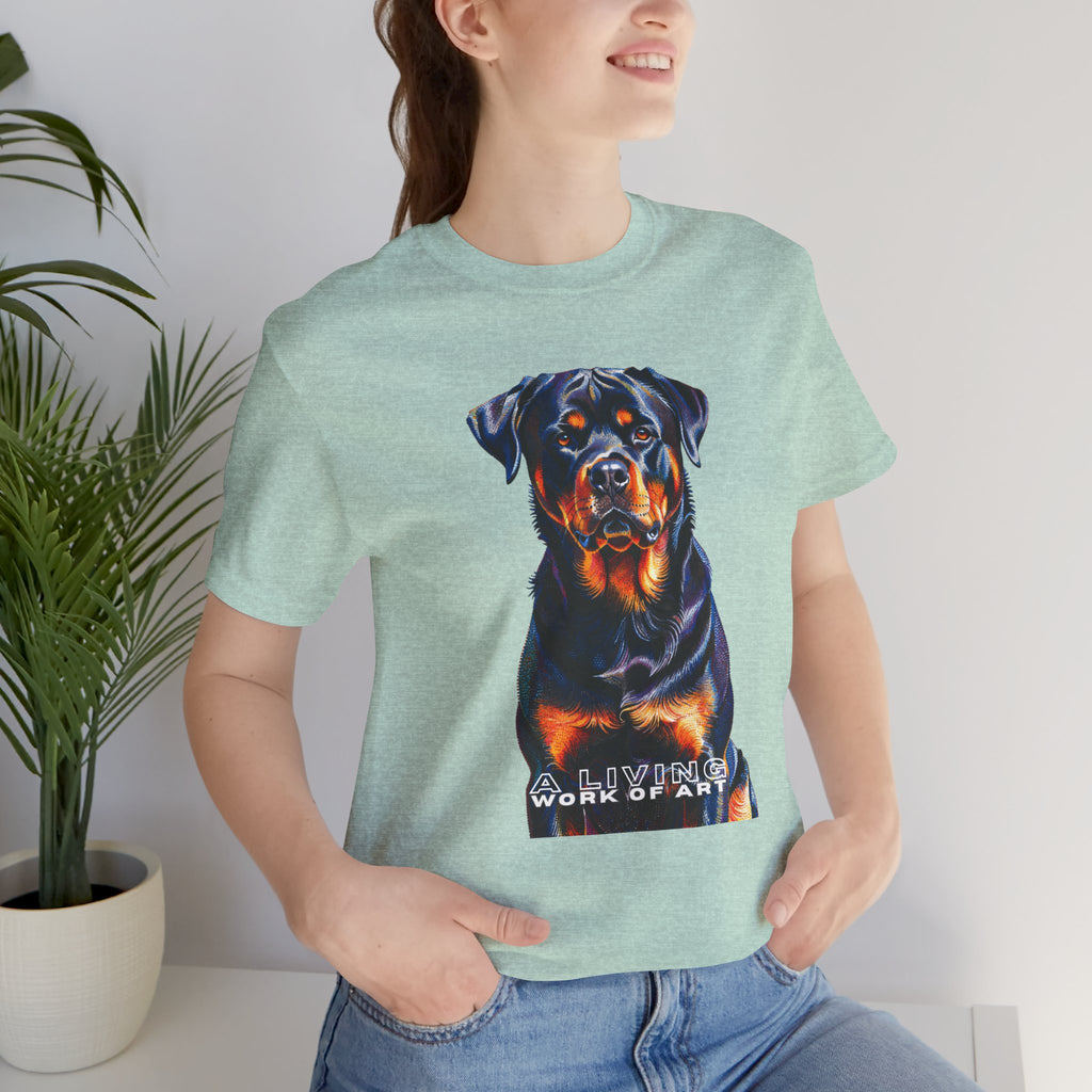 Rottweiler T Shirt | Living Work of Art Collection | Pointillism Style