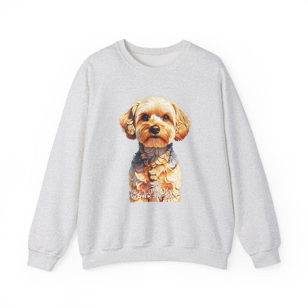 Yorkipoo Sweatshirt | Living Work of Art Collection | Pointillism Style