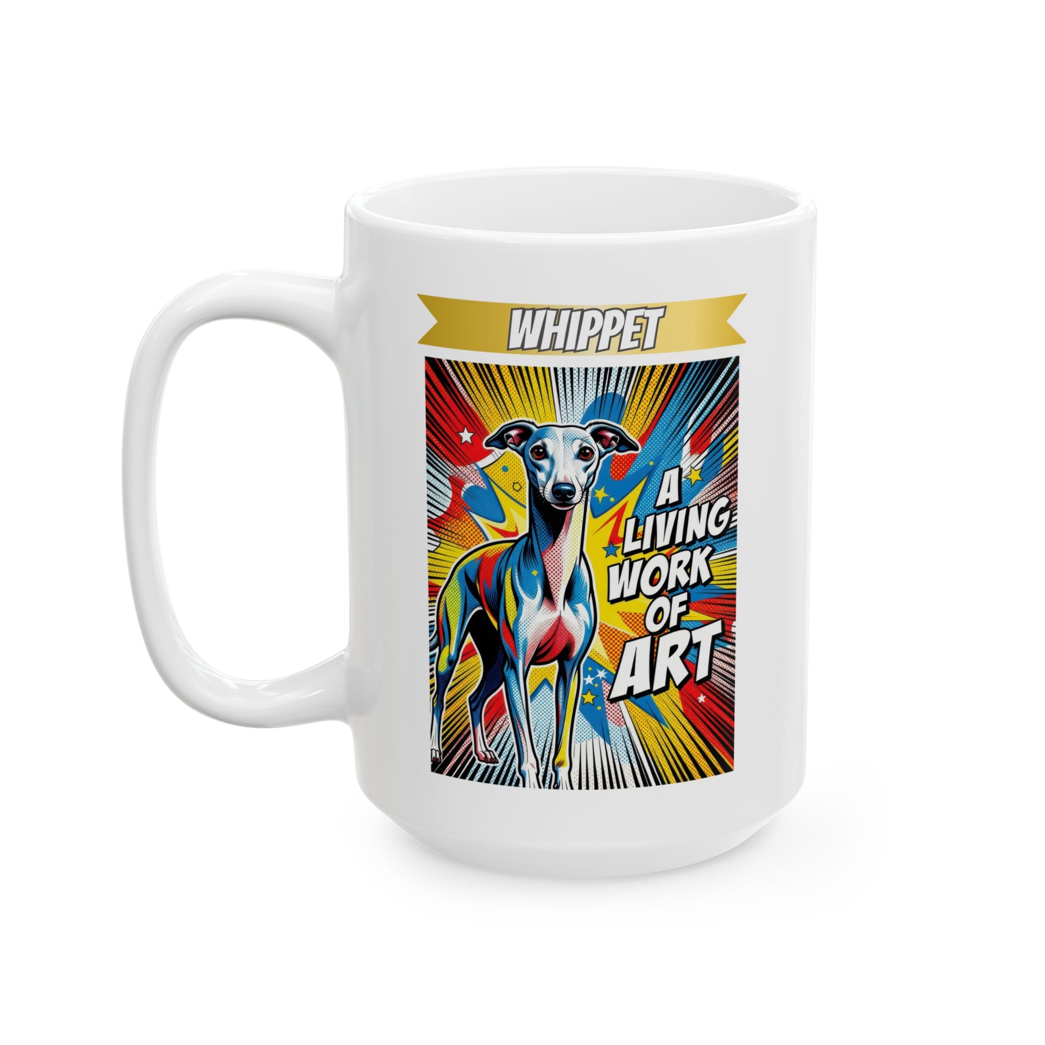 Whippet Coffee Mug | Living Work of Art Collection | Pop Art