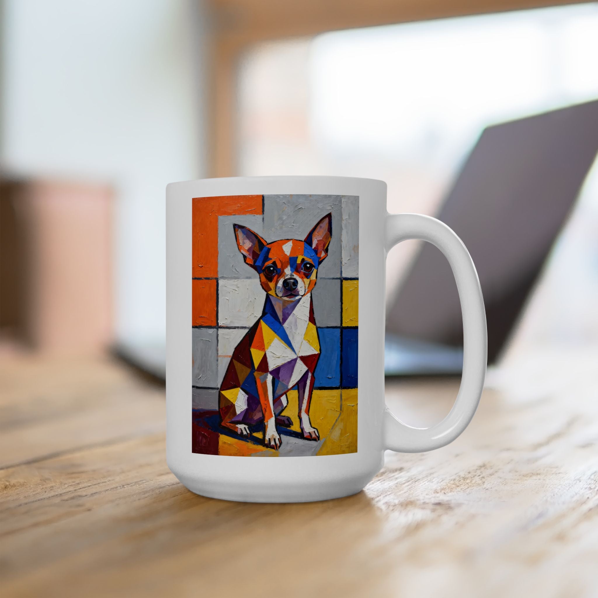 Chihuahua Coffee Mug | Living Work of Art Collection | Cubist Style
