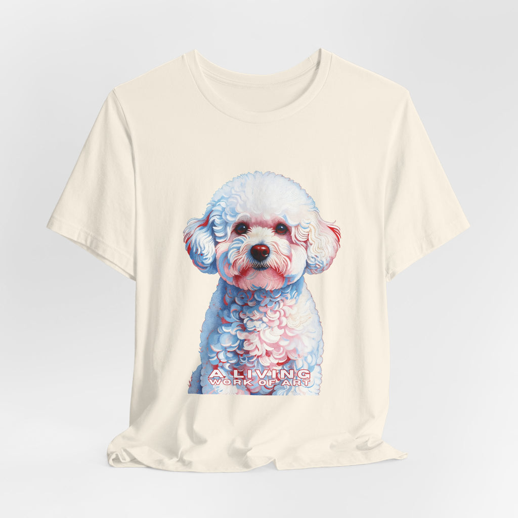 Bichon Frise T Shirt | Living Work of Art Collection | Pointillism Style