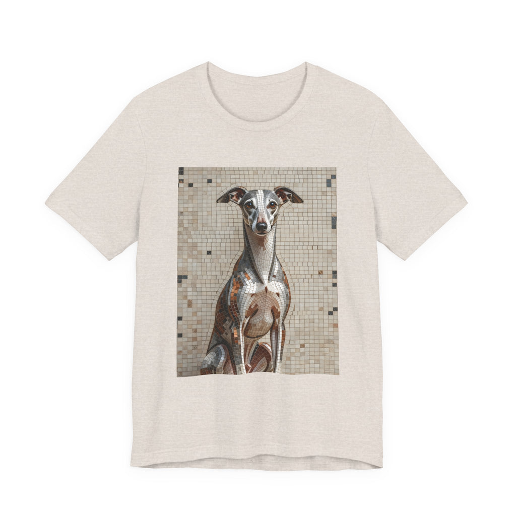 Whippet T Shirt | Living Work of Art Collection | Mosaic Style