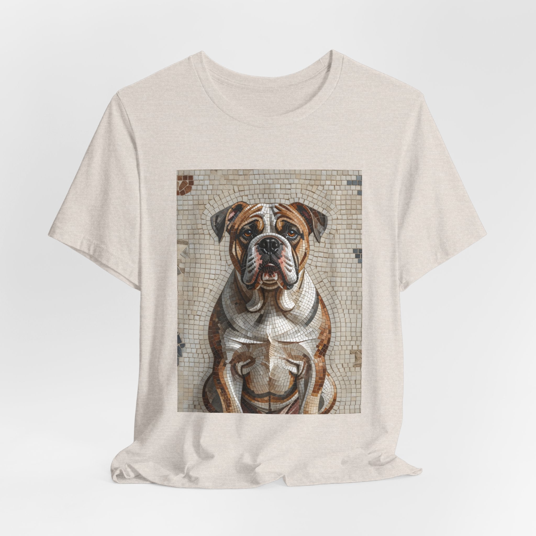 Bulldog T Shirt | Living Work of Art Collection | Mosaic Style