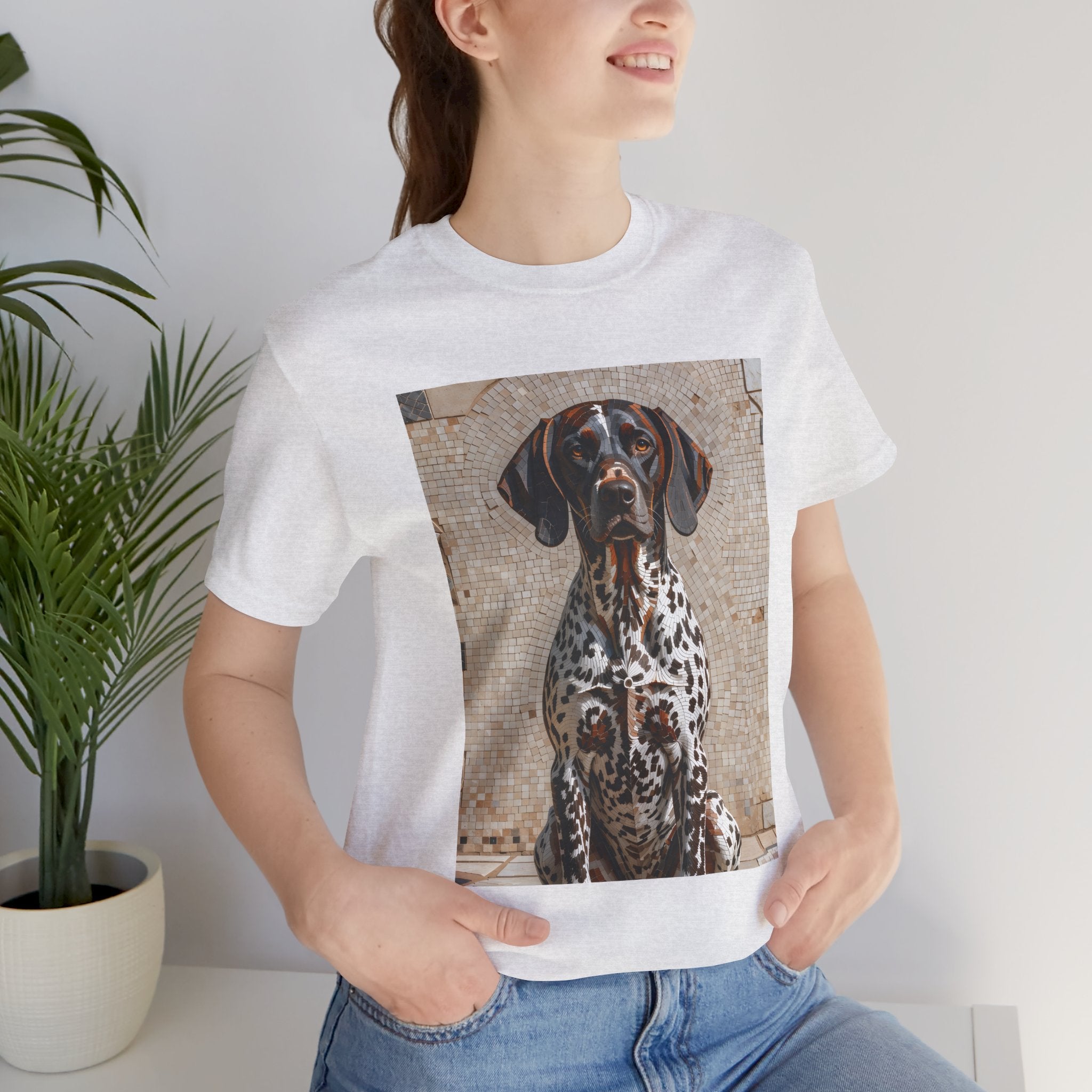 German Shorthaired Pointer T Shirt | Living Work of Art Collection | Mosaic Style