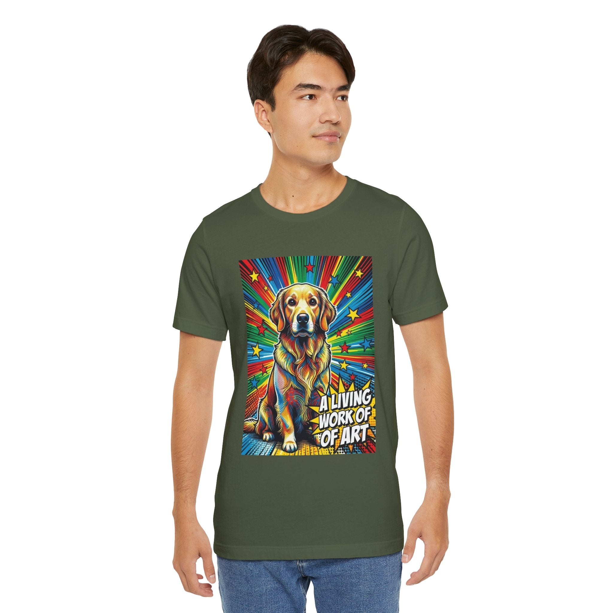 Golden Retriever T Shirt | Living Work of Art Collection | Pop Art