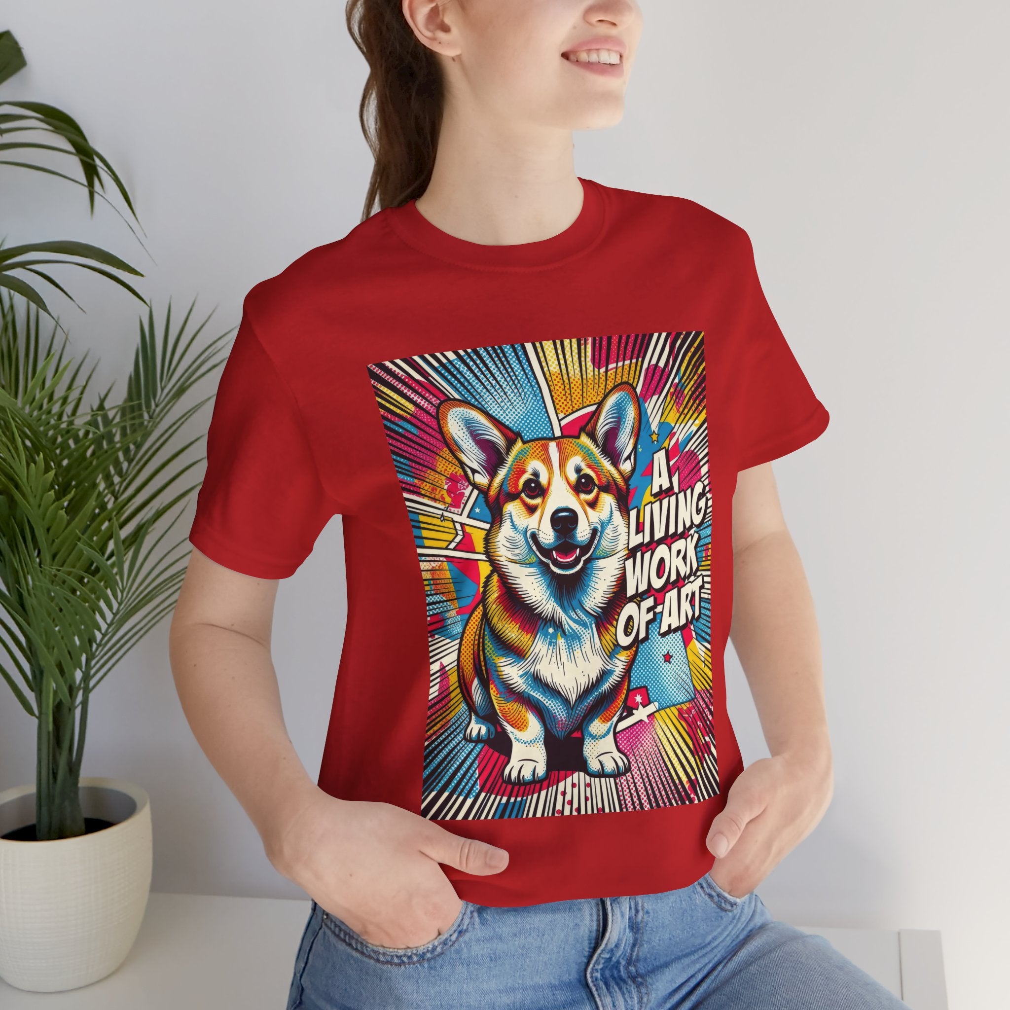 Corgi T Shirt | Living Work of Art Collection | Pop Art