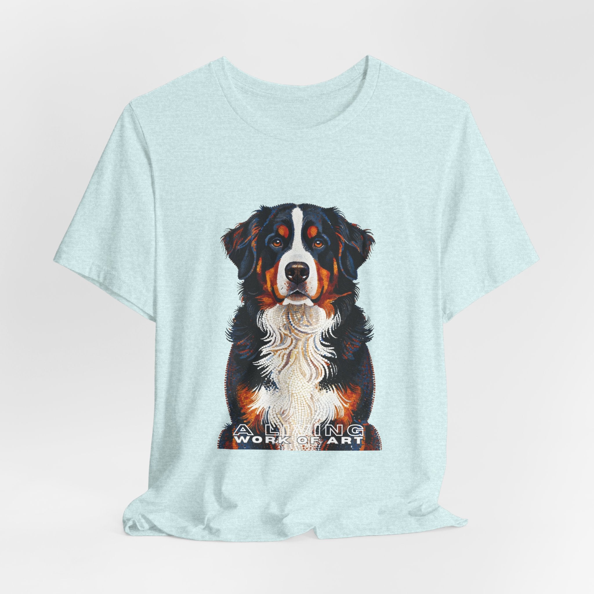 Bernese Mountain Dog T Shirt | Living Work of Art Collection | Pointillism Style