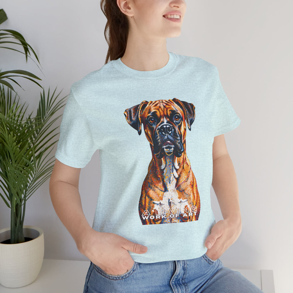 Boxer T Shirt | Living Work of Art Collection | Pointillism Style