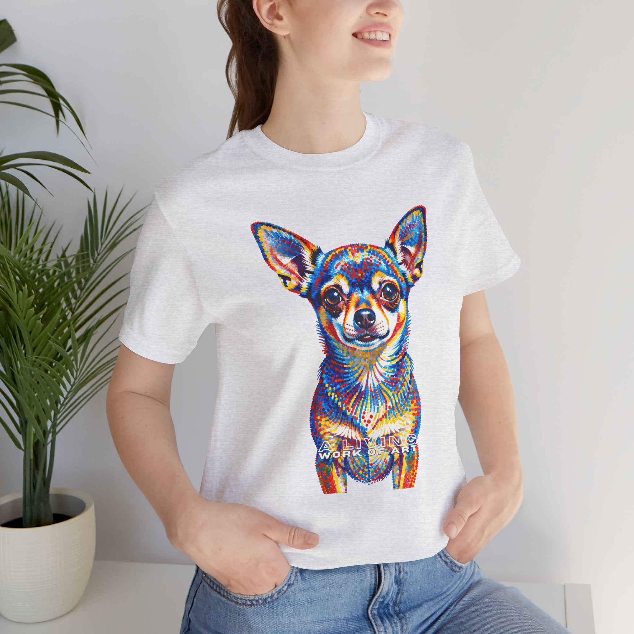 Chihuahua T Shirt | Living Work of Art Collection | Pointillism Style