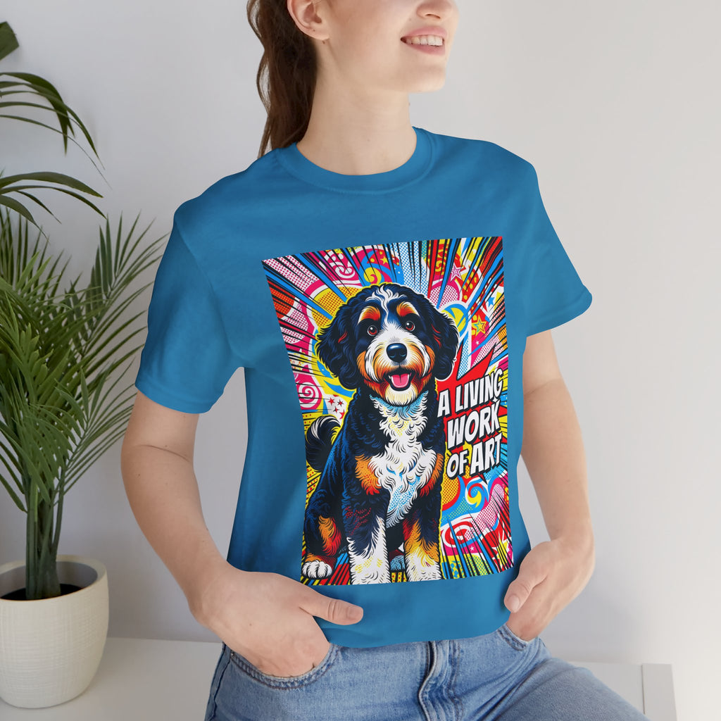 Bernedoodle T Shirt | Living Work of Art Collection | Pop Art