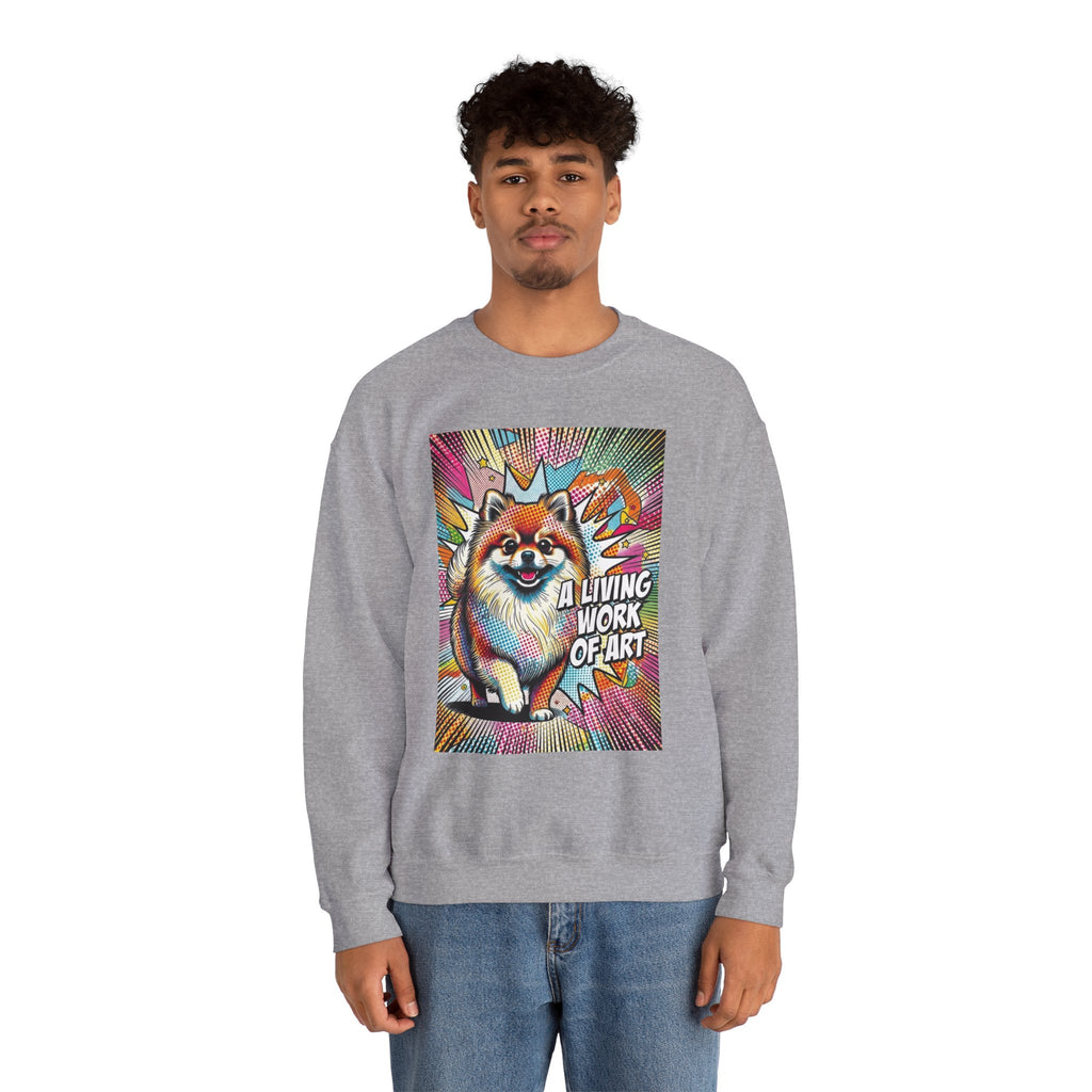 Pomeranian Sweatshirt | Living Work of Art Collection | Pop Art