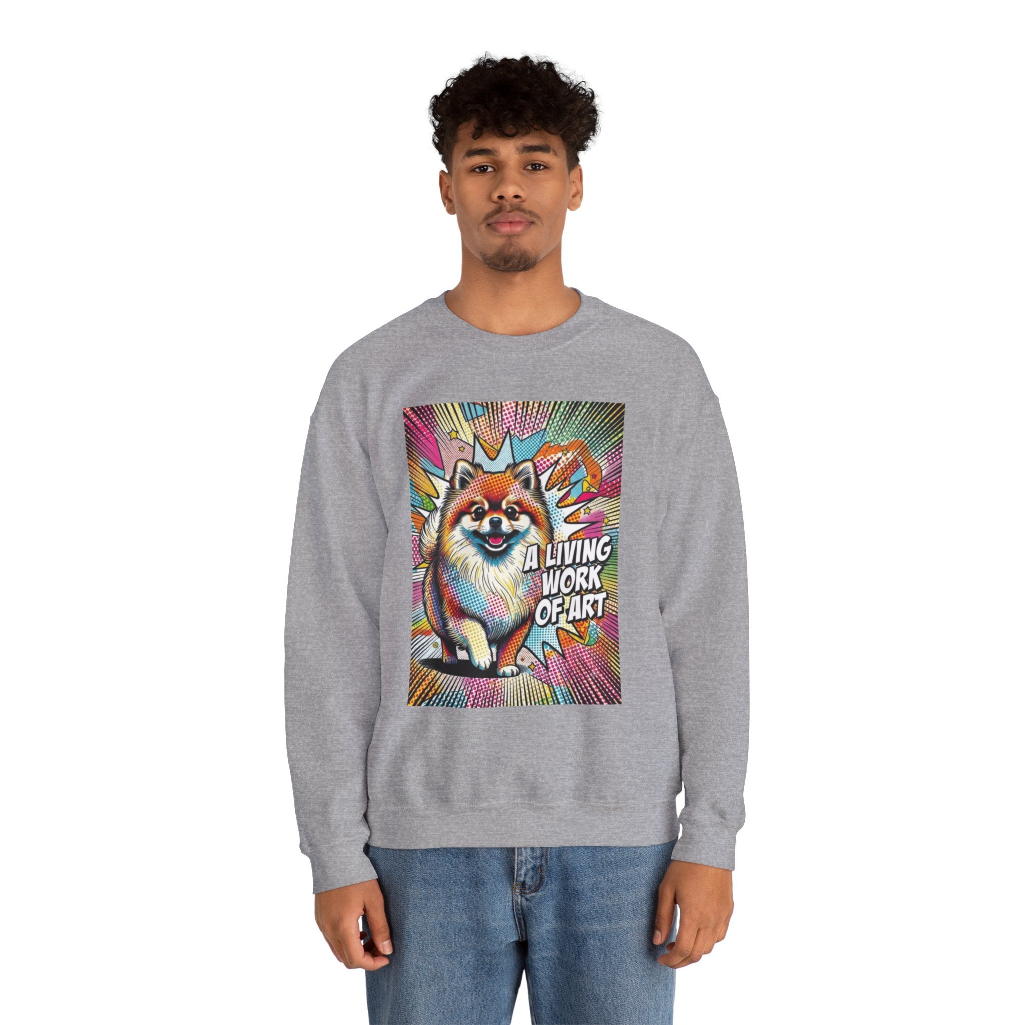 Pomeranian Sweatshirt | Living Work of Art Collection | Pop Art