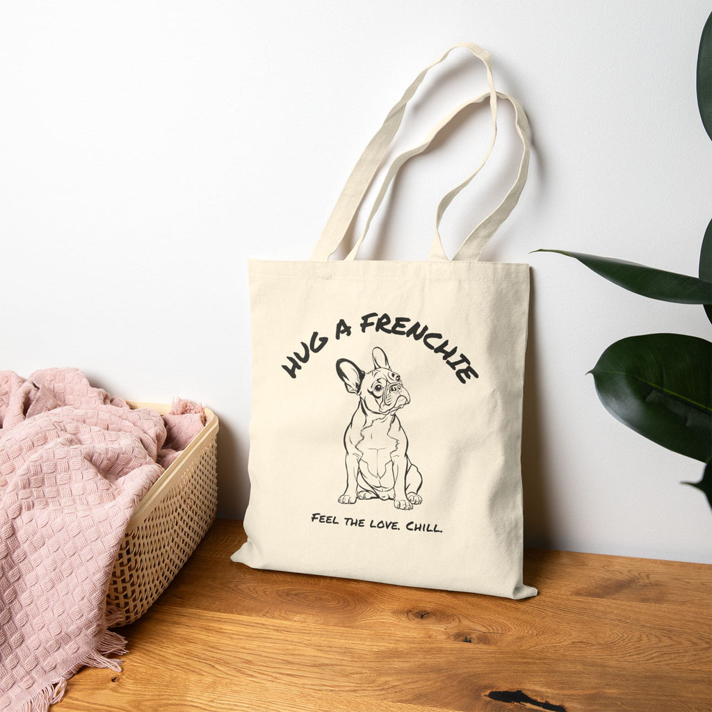 French Bulldog Tote Bag | Hug a Frenchie
