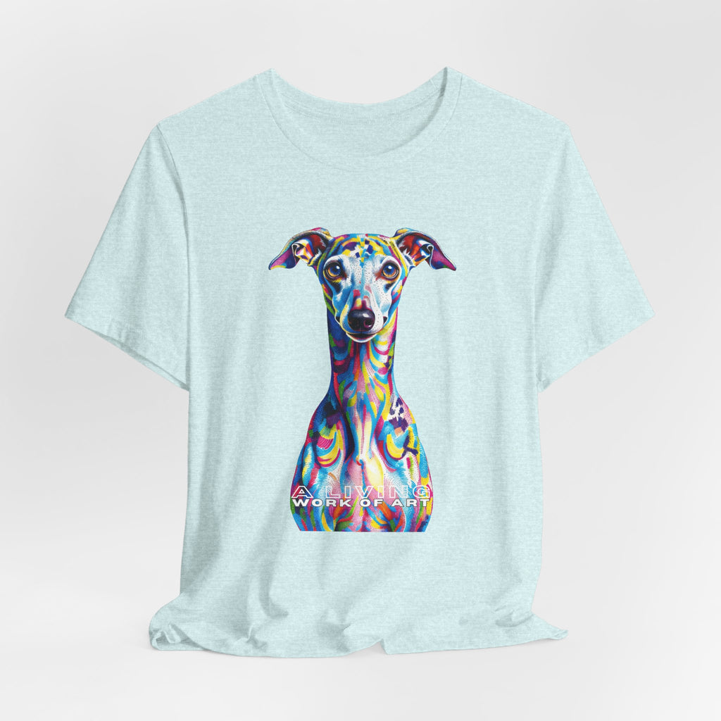 Italian Greyhound T Shirt | Living Work of Art Collection | Pointillism Style