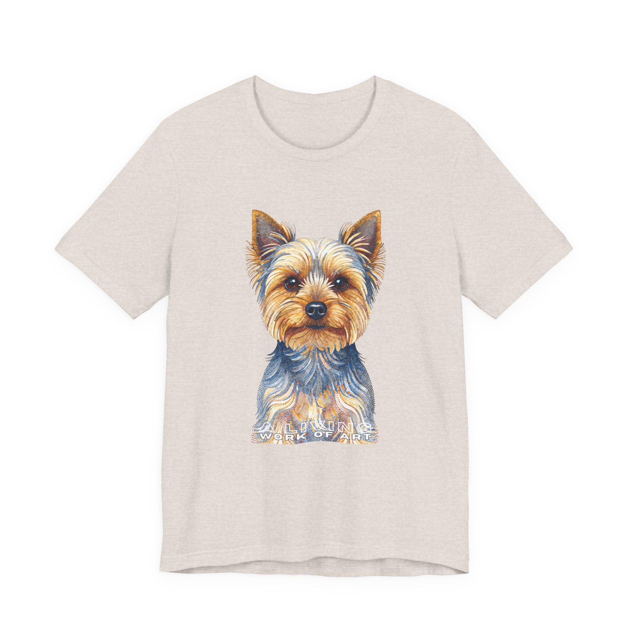 Yorkshire Terrier T Shirt | Living Work of Art Collection | Pointillism Style