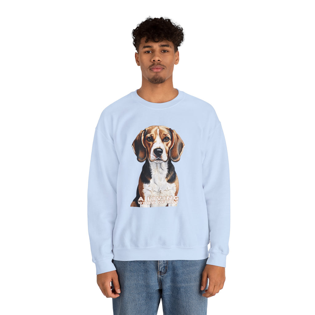Beagle Sweatshirt | Living Work of Art Collection | Pointillism Style