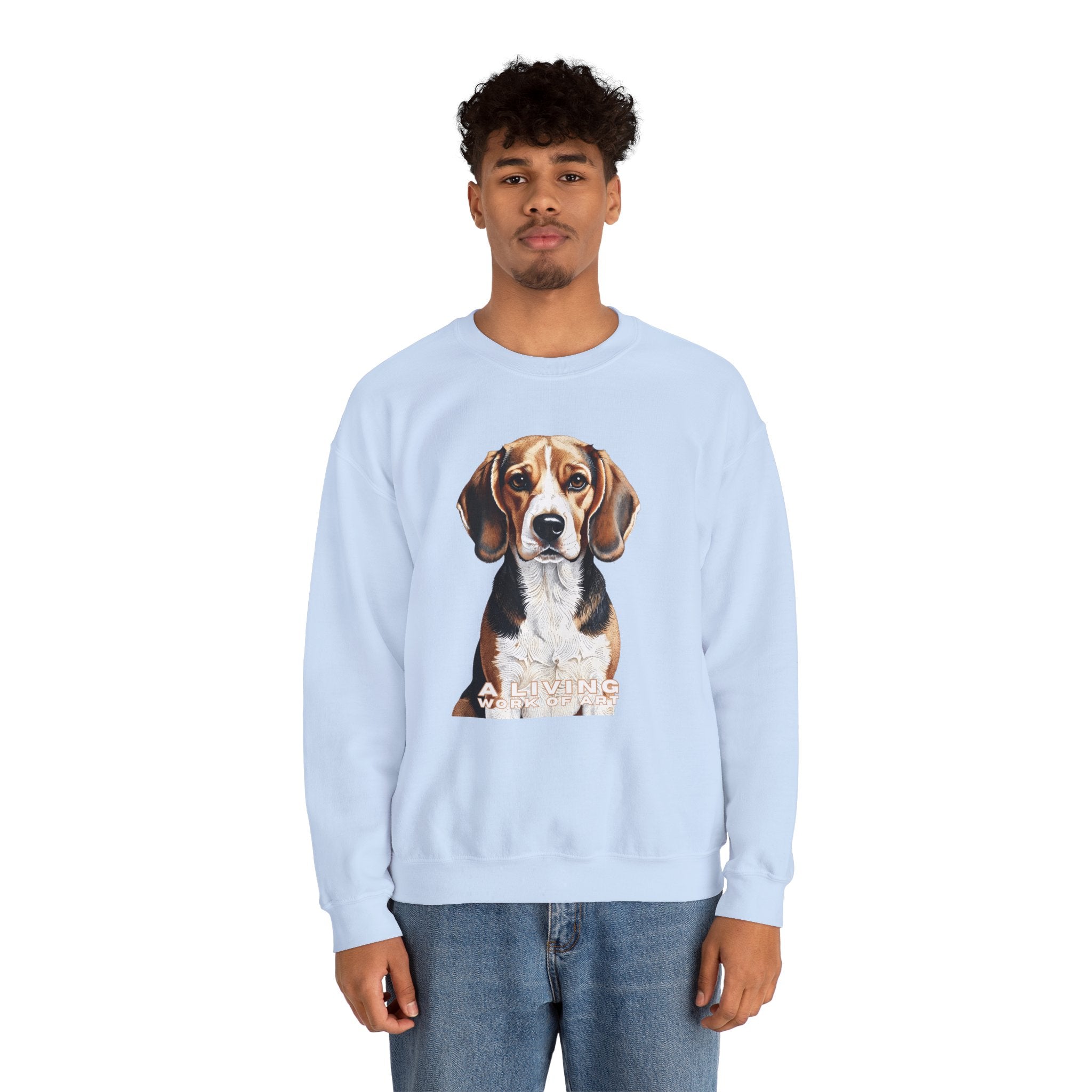 Beagle Sweatshirt | Living Work of Art Collection | Pointillism Style