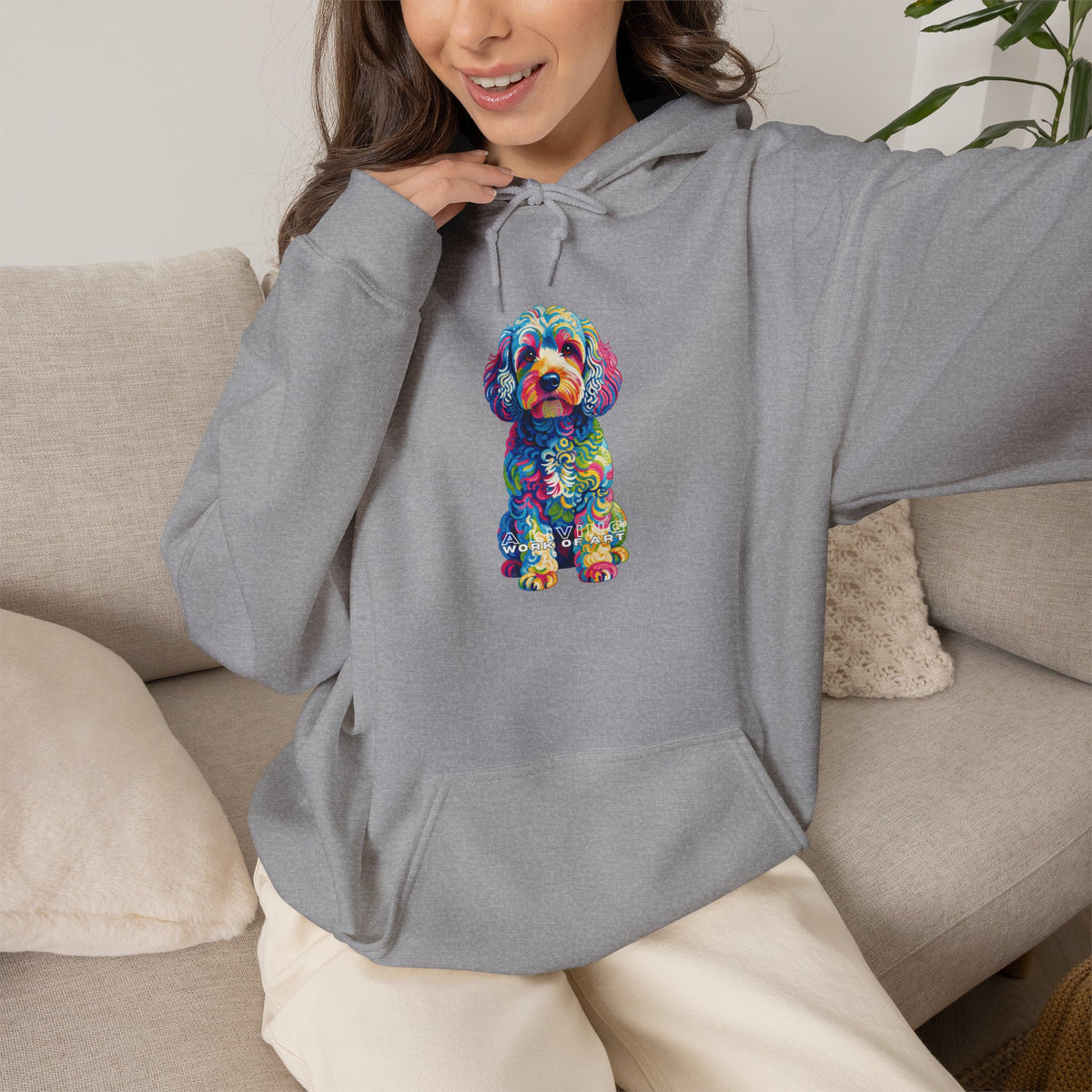 Cockapoo Hoodie | Living Work of Art Collection | Pointillism Style
