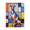 Whippet Canvas Wall Art | Living Work of Art Collection | Cubist Style Print