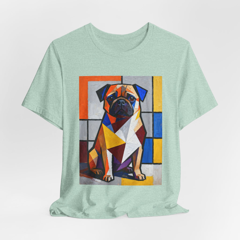 Pug T Shirt | Living Work of Art Collection | Cubist Style