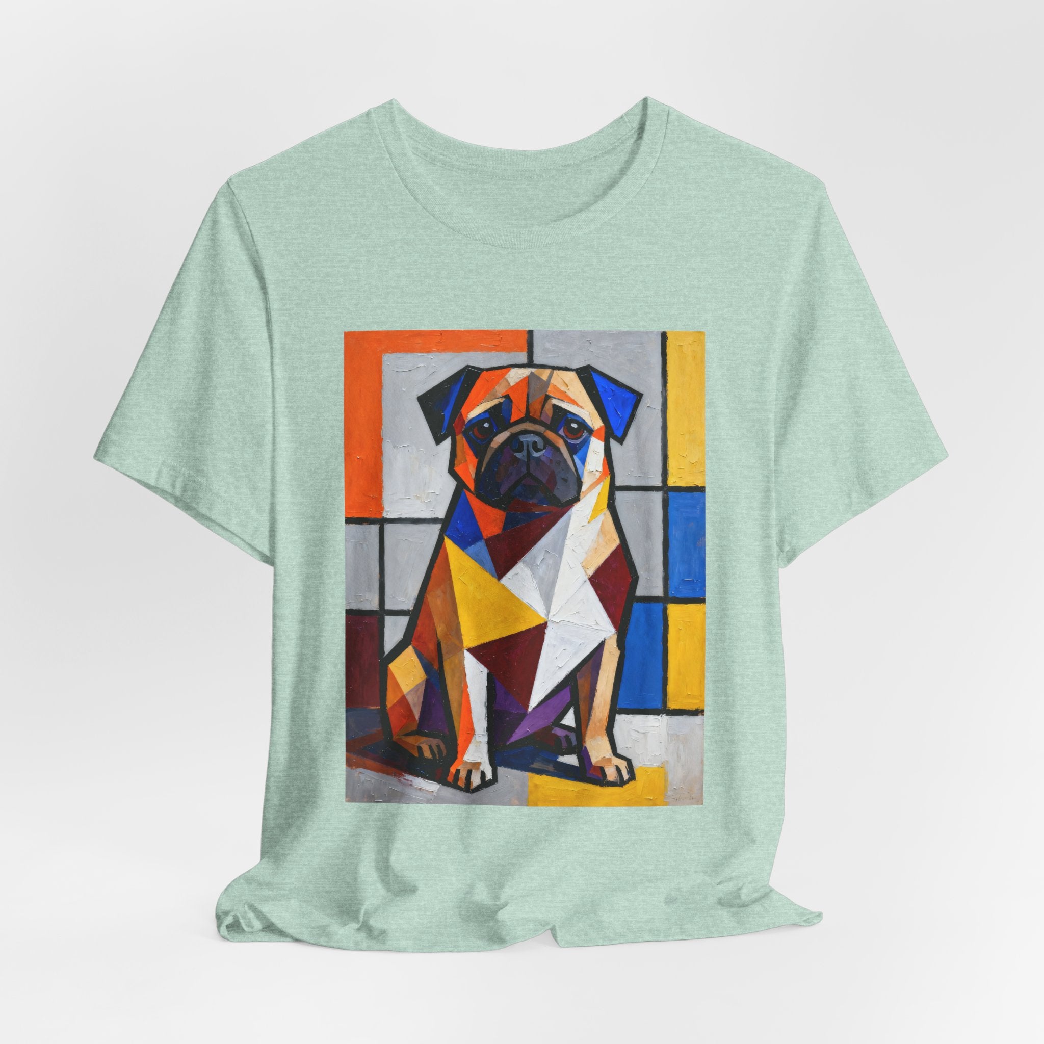 Pug T Shirt | Living Work of Art Collection | Cubist Style