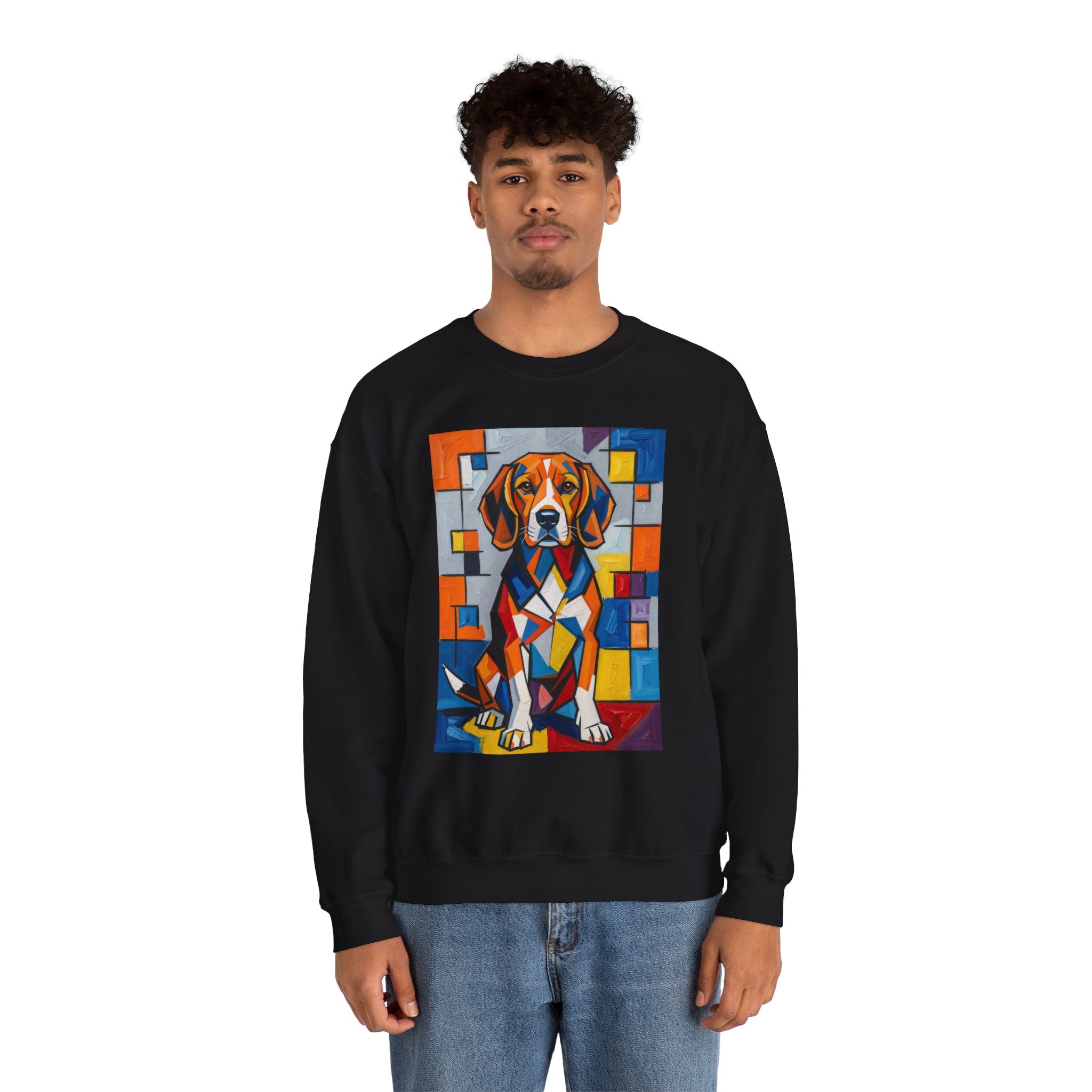Beagle Sweatshirt | Living Work of Art Collection | Cubist Style