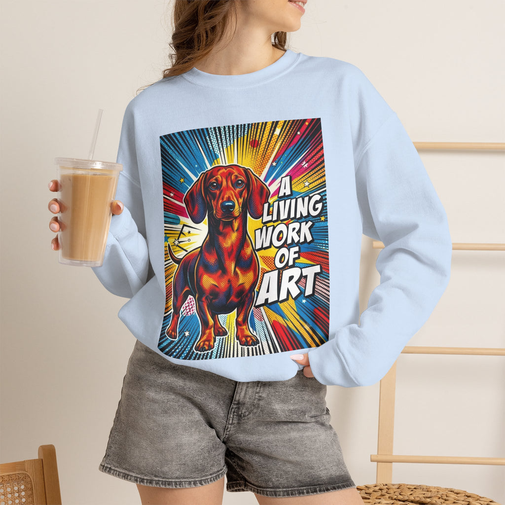 Dachshund Sweatshirt | Living Work of Art Collection | Pop Art