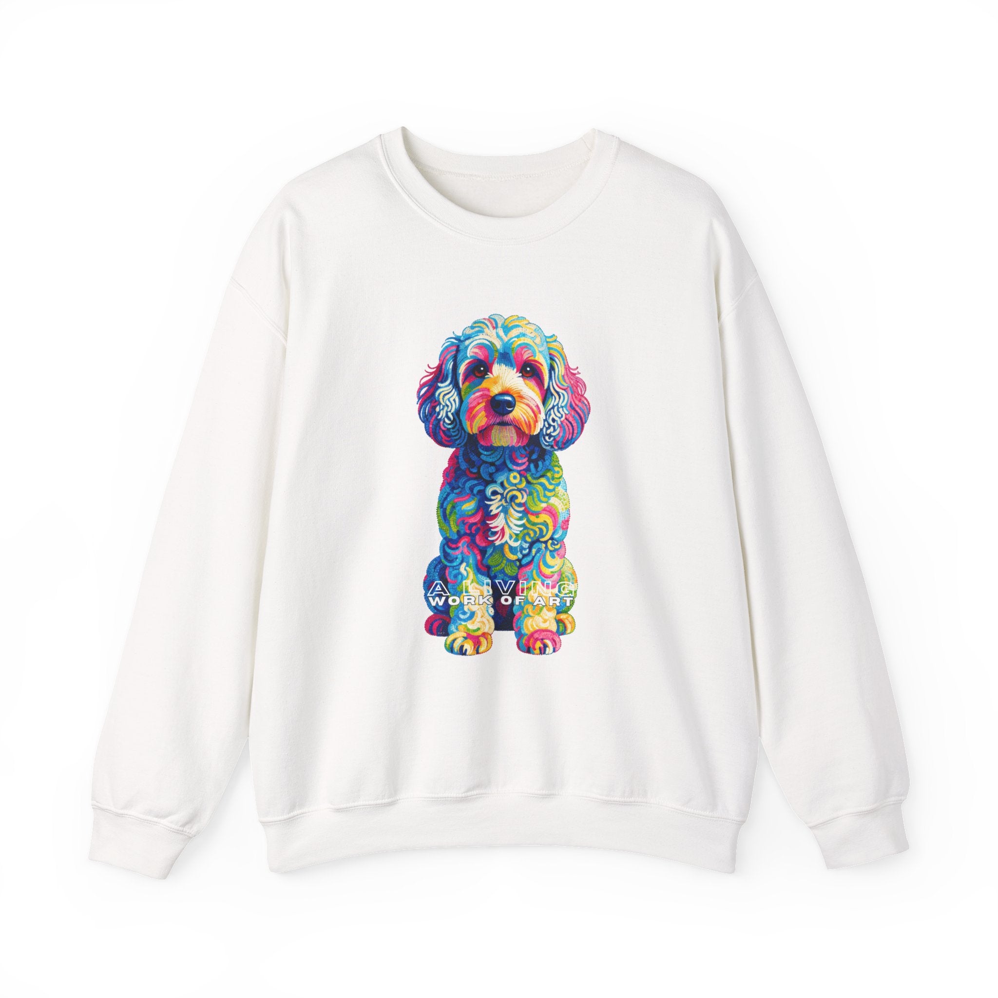 Cockapoo Sweatshirt | Living Work of Art Collection | Pointillism Style