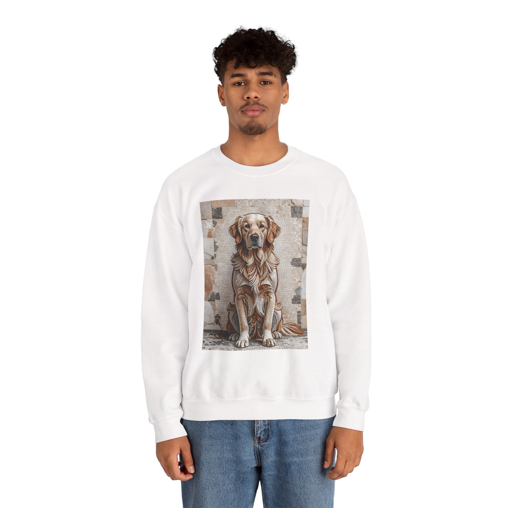 Golden Retriever Sweatshirt | Living Work of Art Collection | Mosaic Style