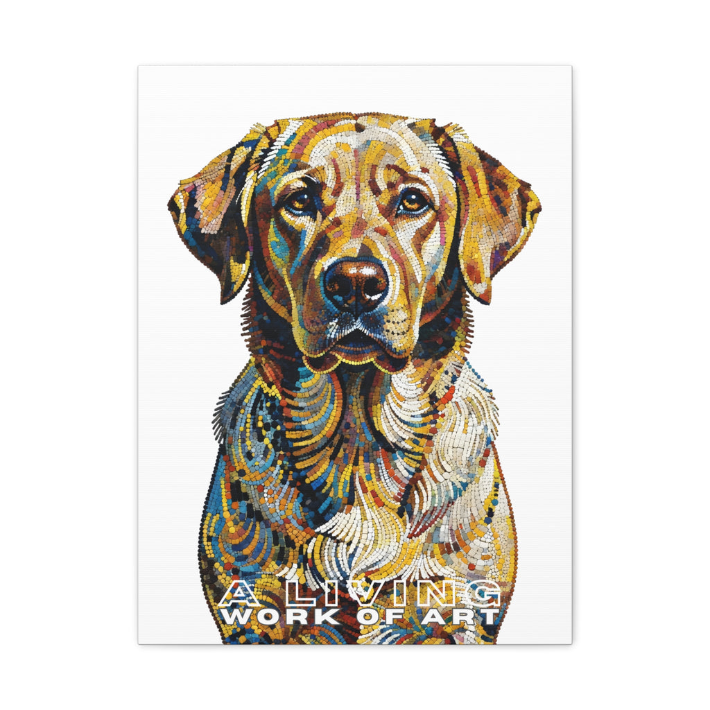 Labrador Retriever Canvas Wall Art | Living Work of Art Collection | Pointillism Style Print
