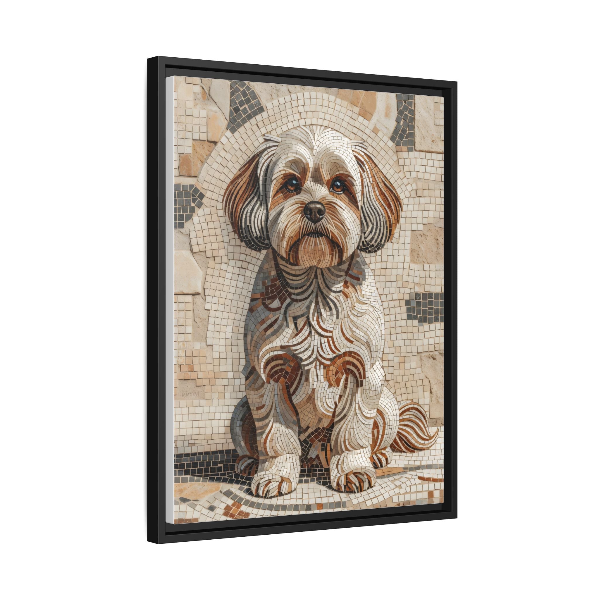 Shih-Poo Canvas Wall Art | Living Work of Art Collection | Mosaic Style Print