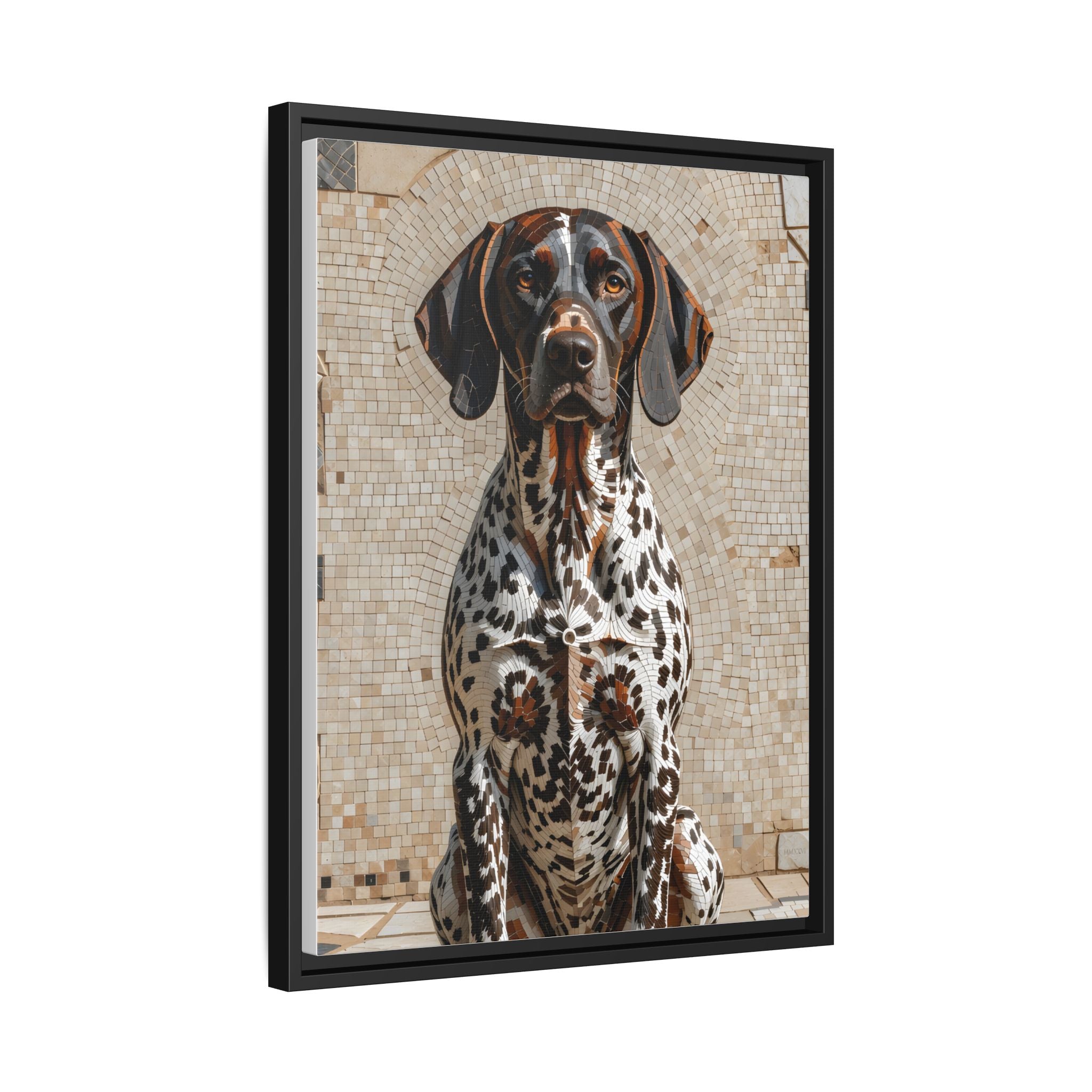German Shorthaired Pointer Canvas Wall Art | Living Work of Art Collection | Mosaic Style Print