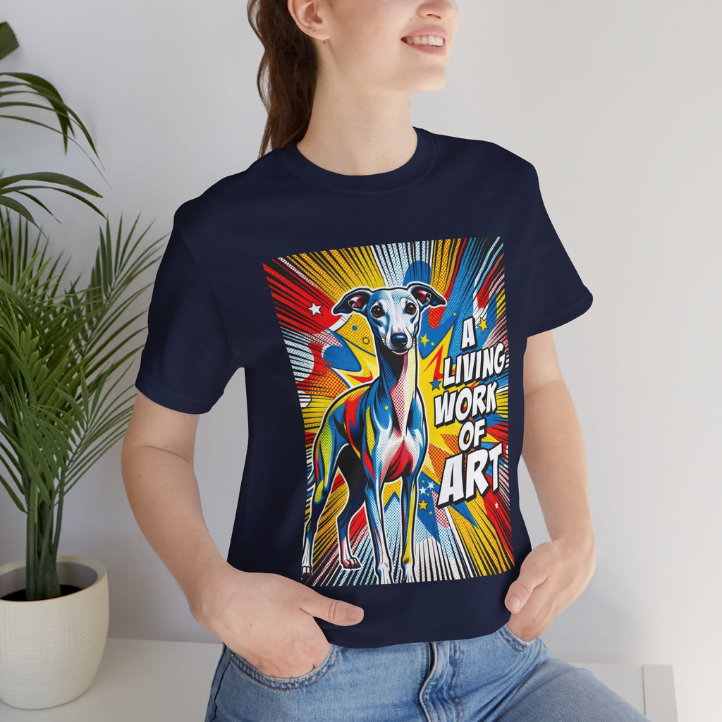 Whippet T Shirt | Living Work of Art Collection | Pop Art