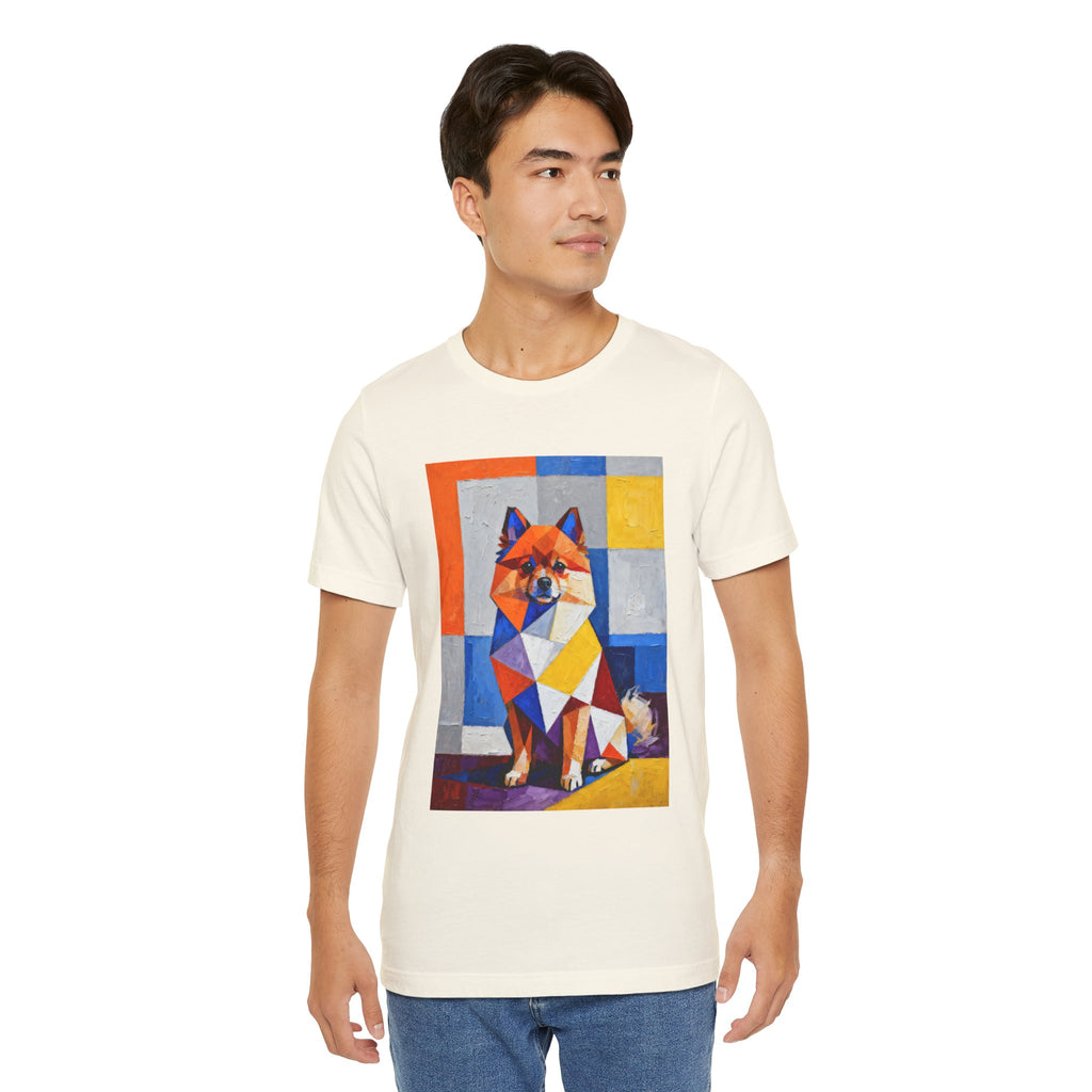 Pomeranian T Shirt | Living Work of Art Collection | Cubist Style
