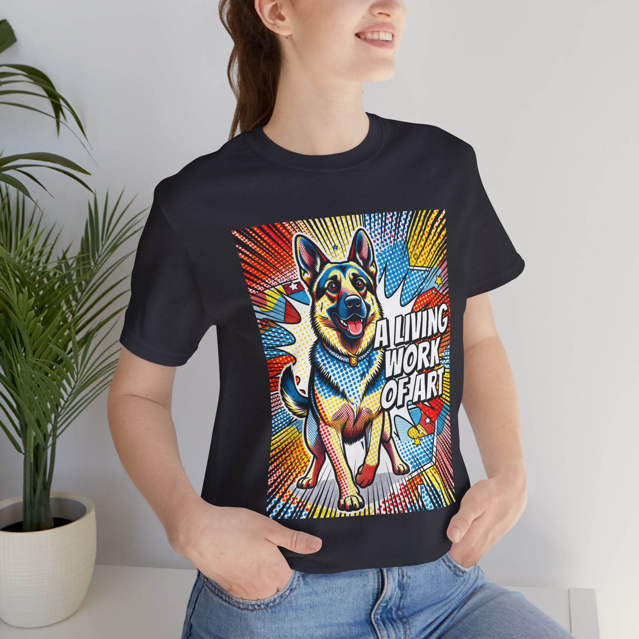 German Shepherd T Shirt | Living Work of Art Collection | Pop Art