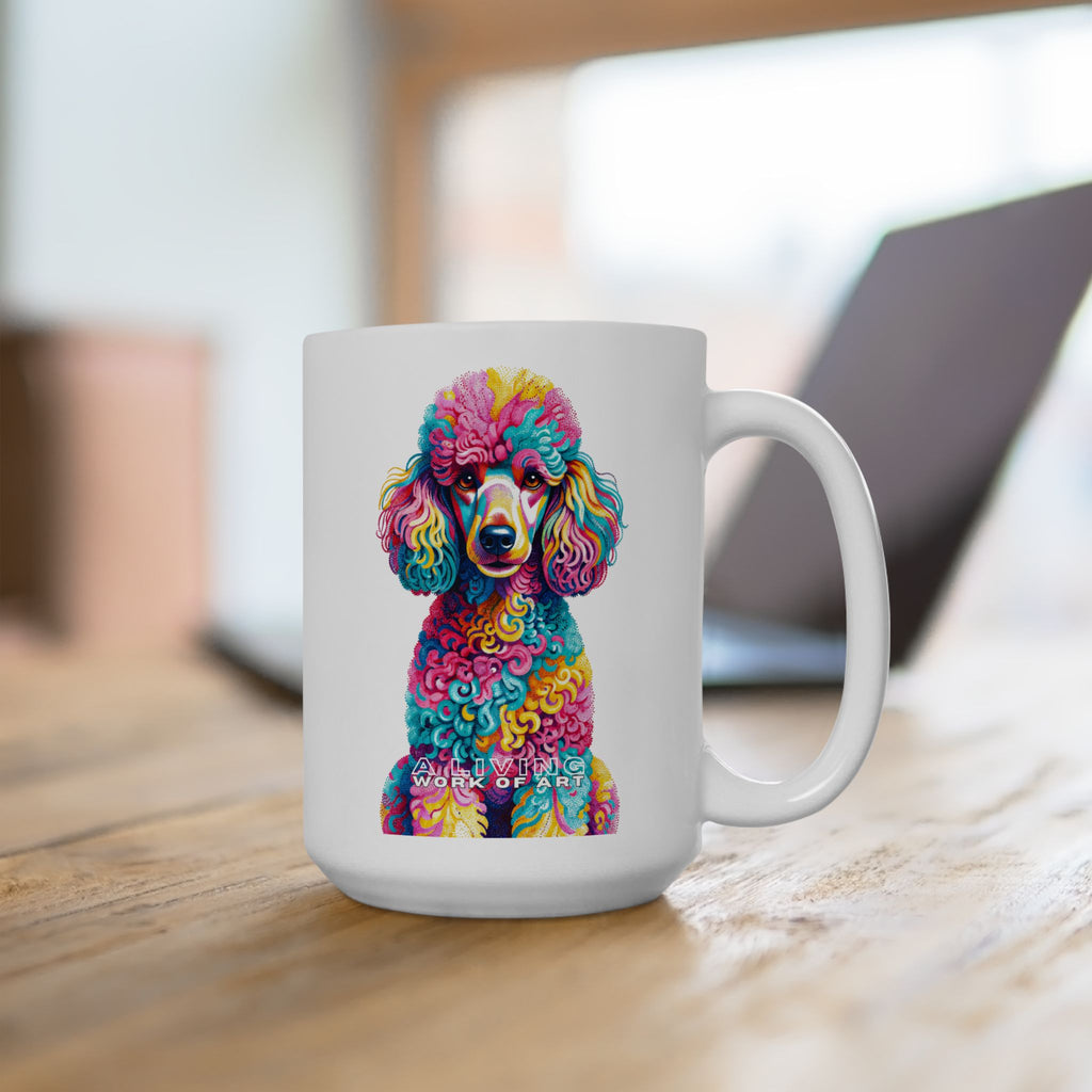 Poodle Coffee Mug | Living Work of Art Collection | Pointillism Style
