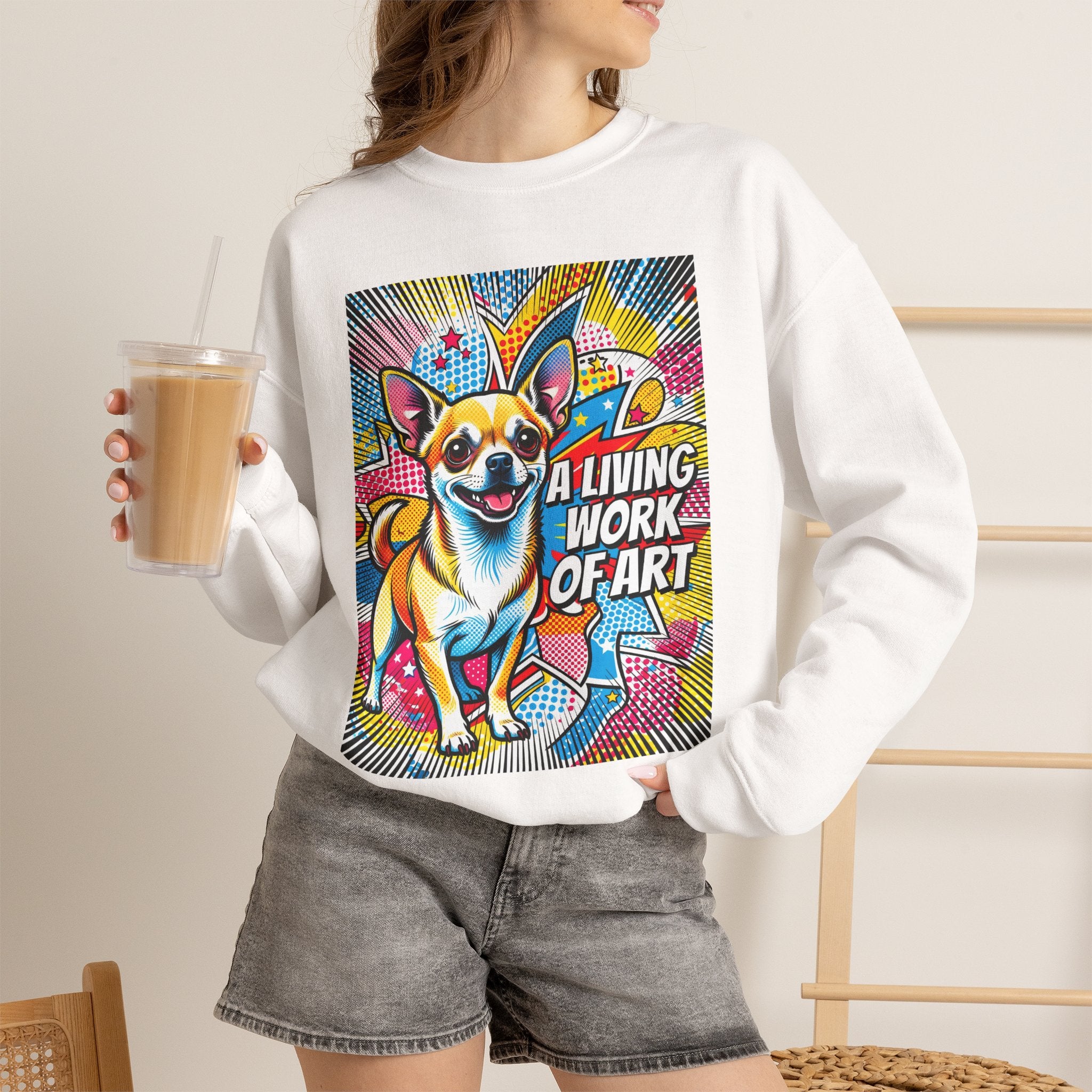 Chihuahua Sweatshirt | Living Work of Art Collection | Pop Art